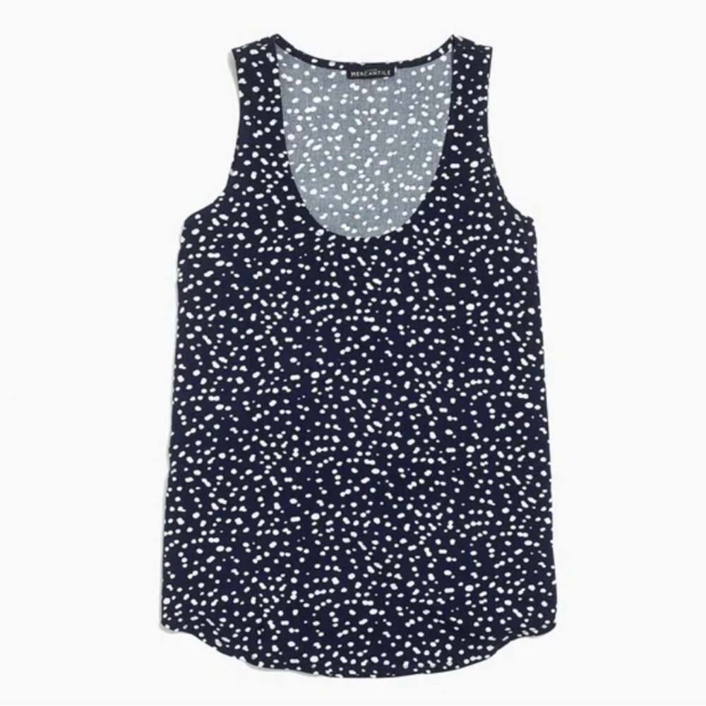 J. Crew Navy/White Sleeveless Top